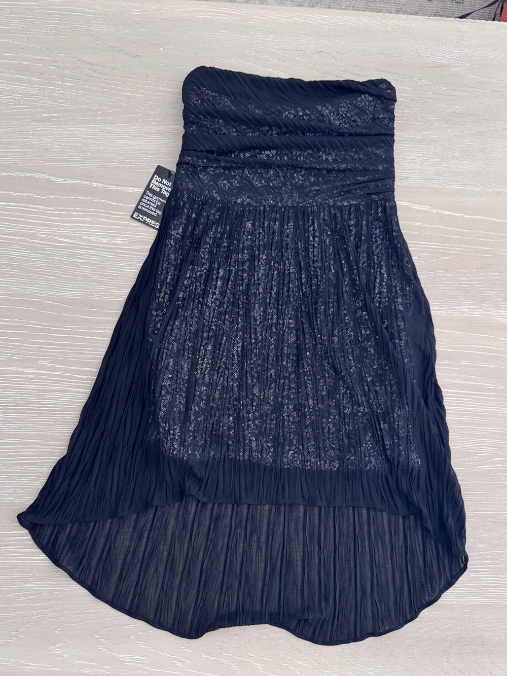 Express Black Strapless Dress